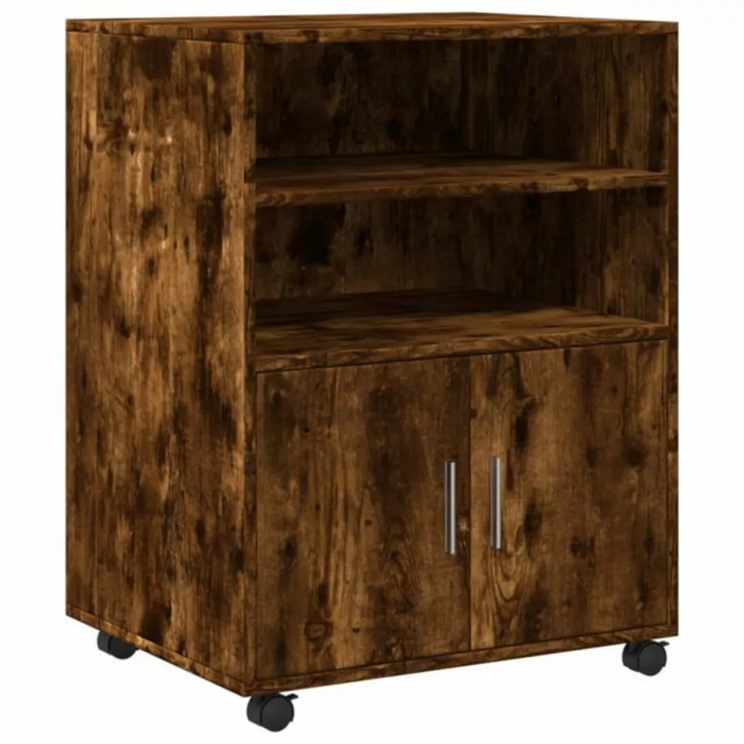 vidaXL Aktenschrank Rollschrank Räuchereiche 60x48x81 cm Holzwerkstoff (1-S günstig online kaufen