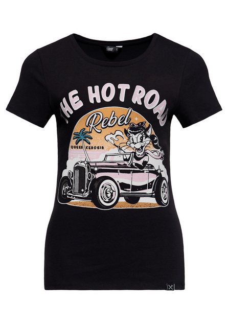 QueenKerosin Print-Shirt The Hot Road Rebel (1-tlg) mit auffälligem Frontpr günstig online kaufen