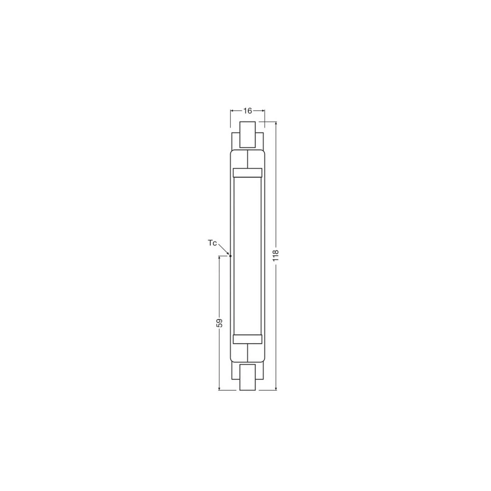 OSRAM LED-Leuchtmittel Stab R7s 117,6 mm 8W 840 Slim Line günstig online kaufen