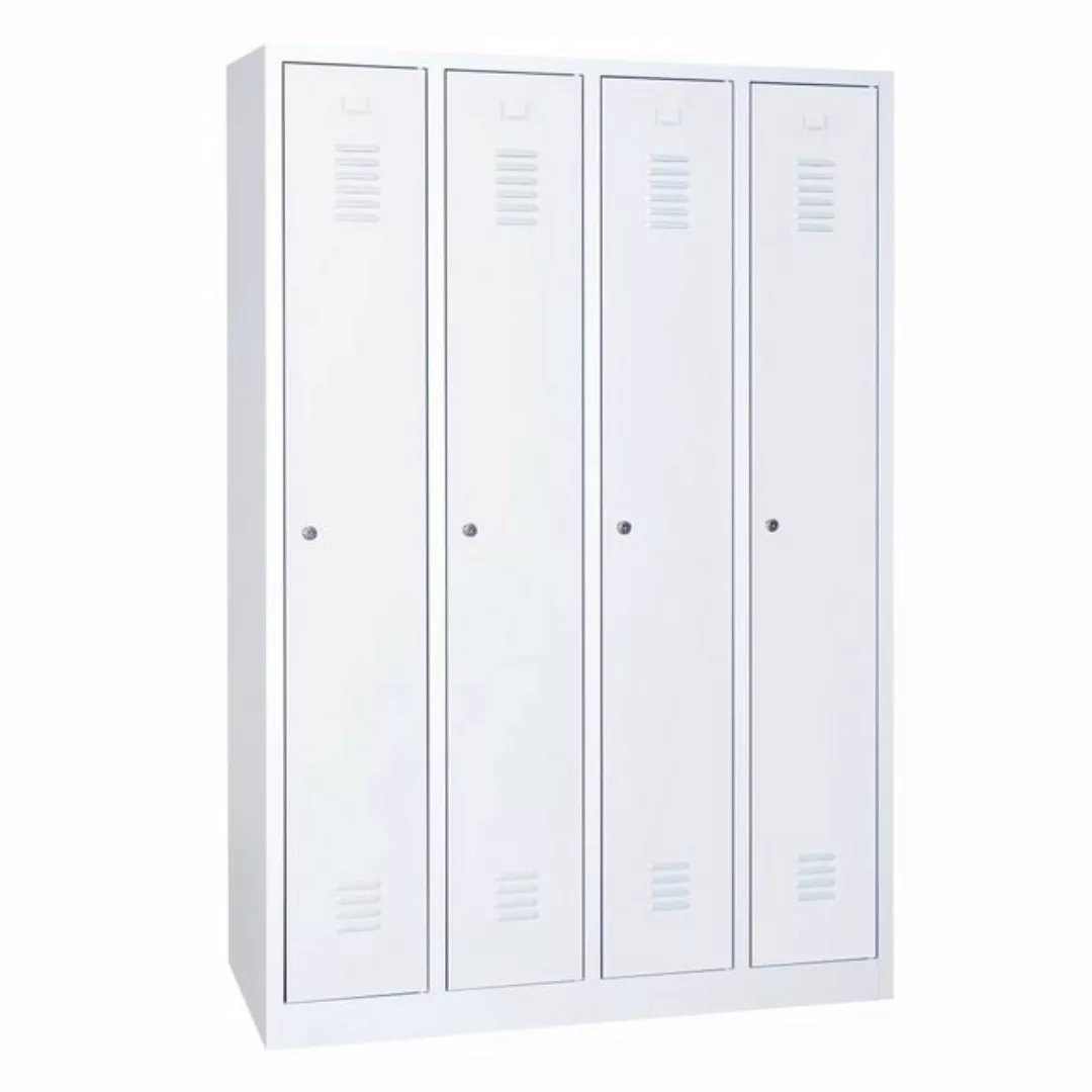 Spind Spind Garderobenschrank, 4 Abteile, 1800 x 1170 x 500 mm (HxBxT) günstig online kaufen