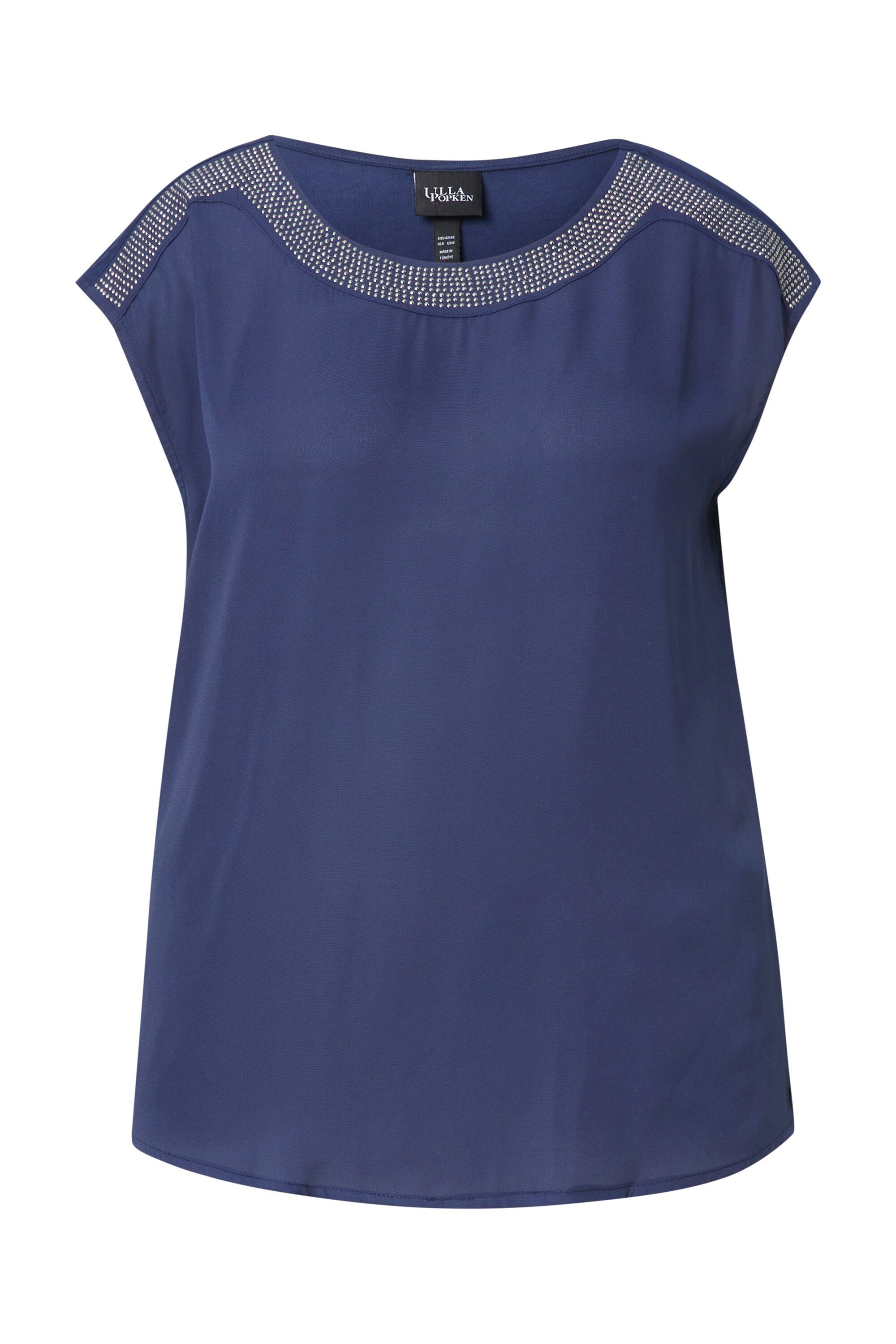 Ulla Popken T-Shirt Shirt Ziersteine Rundhals günstig online kaufen