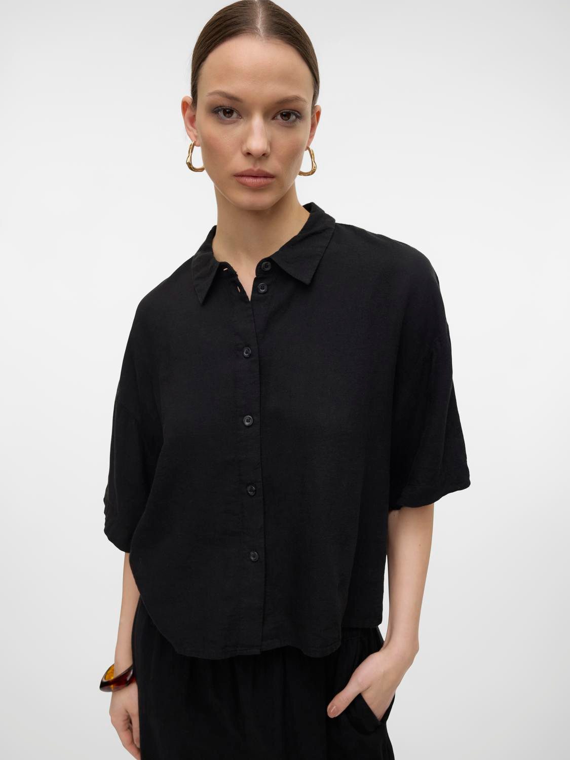 Vero Moda Hemdbluse VMLINN LINEN 2/4 günstig online kaufen