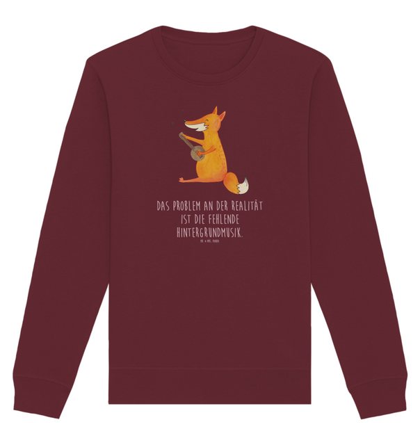 Mr. & Mrs. Panda Longpullover Größe L Fuchs Gitarre - Burgundy - Geschenk, günstig online kaufen