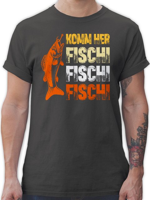 Shirtracer T-Shirt Geschenk für Angler I Komm Fischi Fischi Fischi I Angeln günstig online kaufen