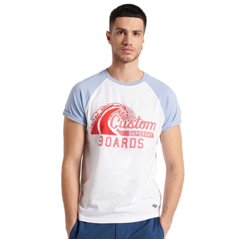 Superdry Cali Surf Graphic Baseball Kurzärmeliges T-shirt S Optic günstig online kaufen
