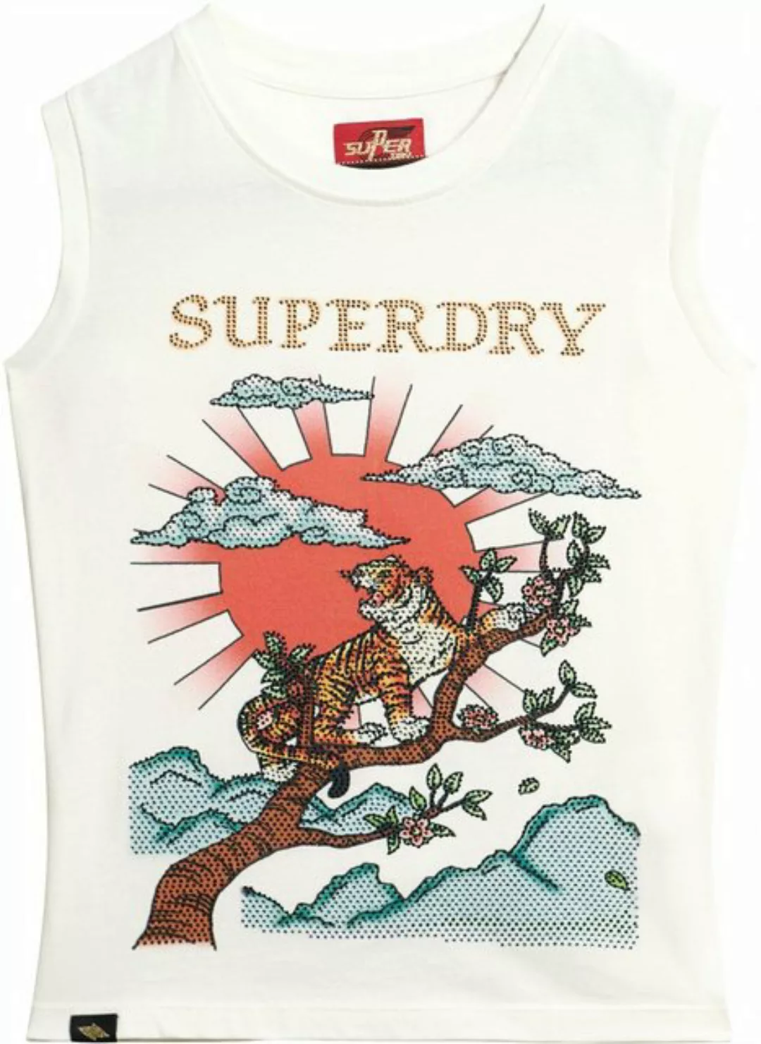 Superdry Tanktop TATTOO RHINESTONE FITTED TANK günstig online kaufen