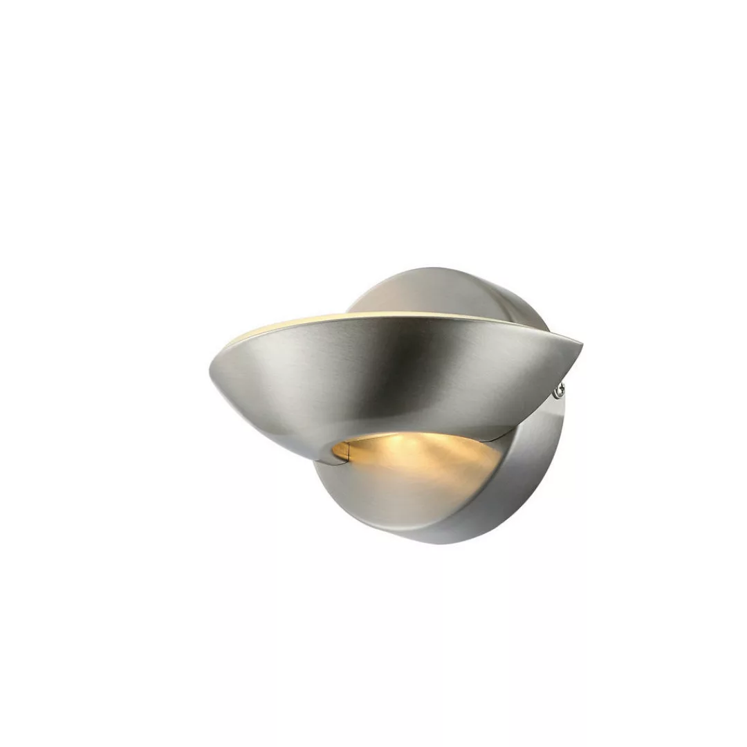 GLOBO LED-Wandleuchte nickel matt Metall B/H: ca. 16,5x11 cm günstig online kaufen