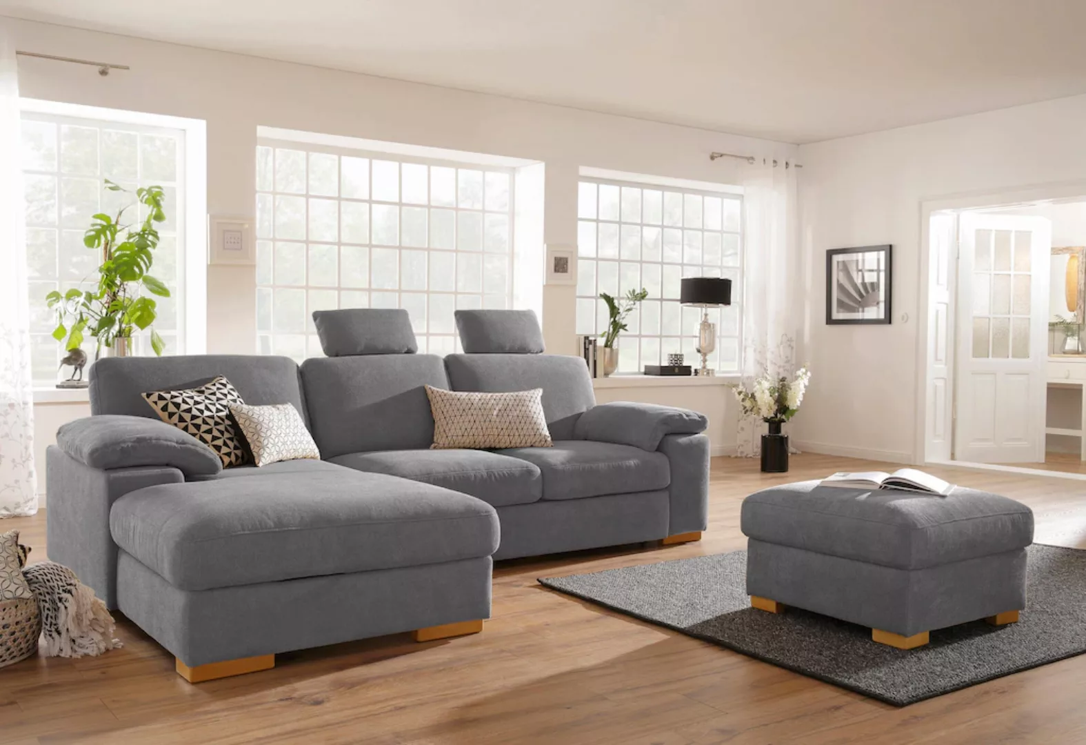 Home affaire Ecksofa Ventura L-Form, wahlweise mit Bettfunktion und Bettfun günstig online kaufen