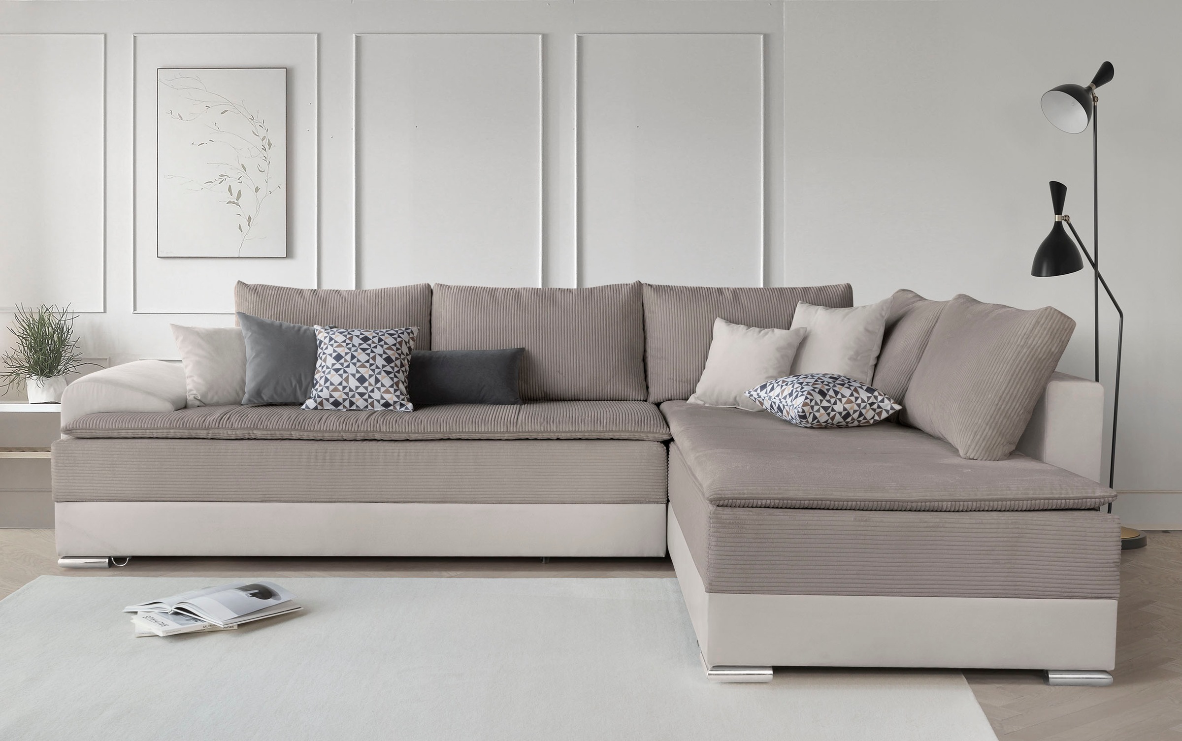 INOSIGN Ecksofa "Boxspringbett Night & Day L-Form mit Dauer-Schlaffunktion günstig online kaufen