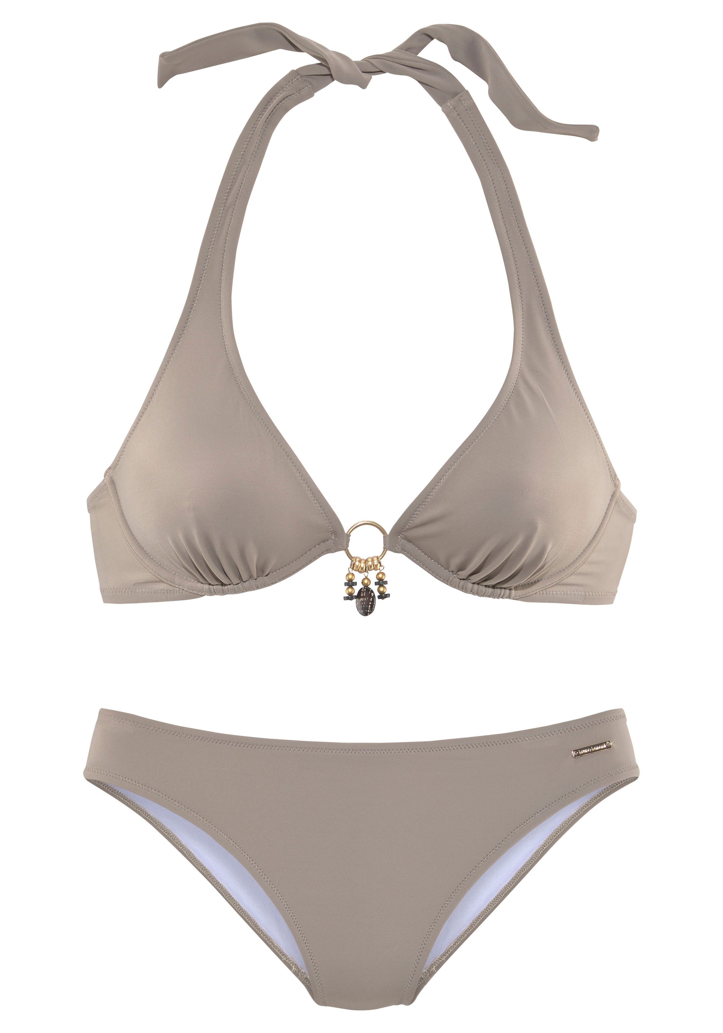 Bruno Banani Bügel-Bikini mit gold-schwarzenen Accessories günstig online kaufen