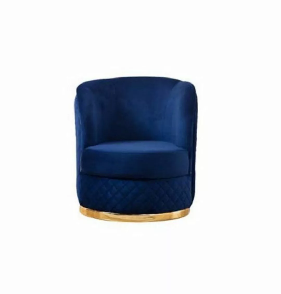 JVmoebel Sofa Blau-Weiße Sofagarnitur 3+3+1 Sitzer Sofa Sessel Stoff Polste günstig online kaufen