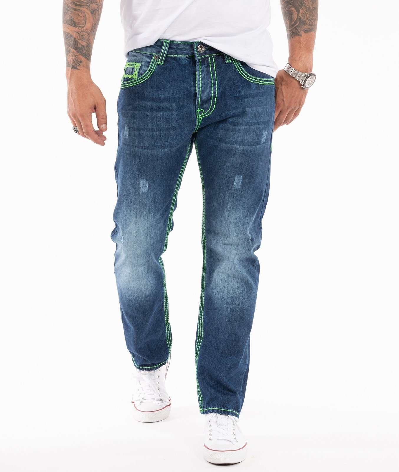 Rock Creek Straight-Jeans Herren Jeans dicke günstig online kaufen