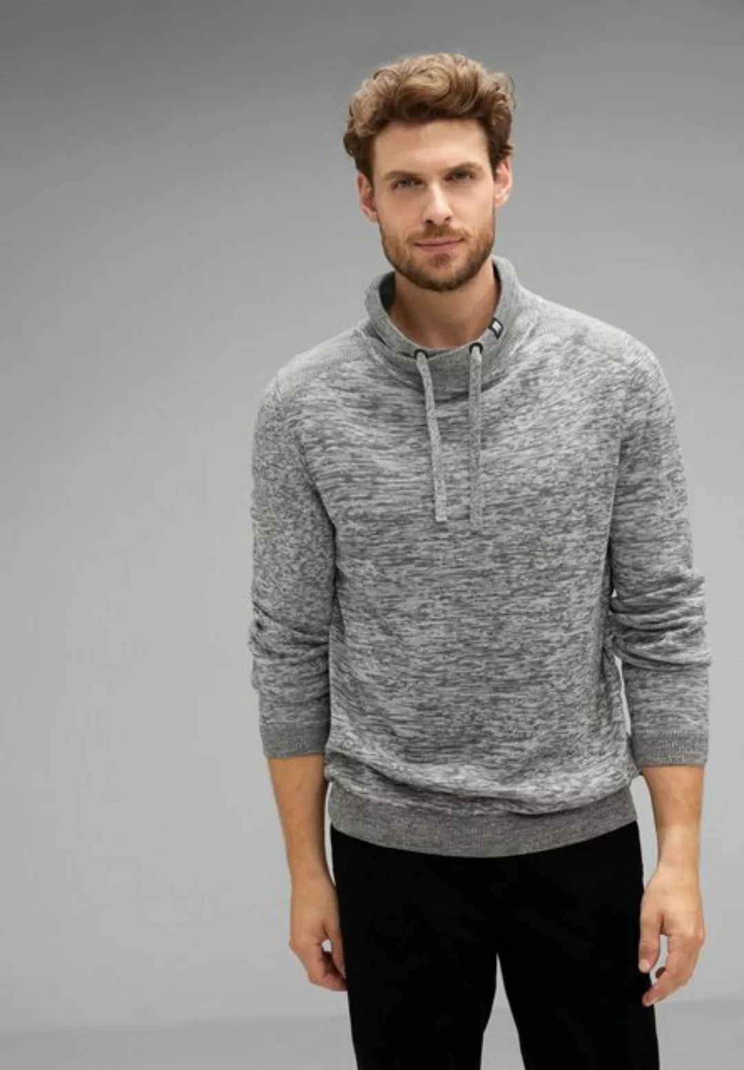 STREET ONE MEN Stehkragenpullover, mit Stehkragen günstig online kaufen