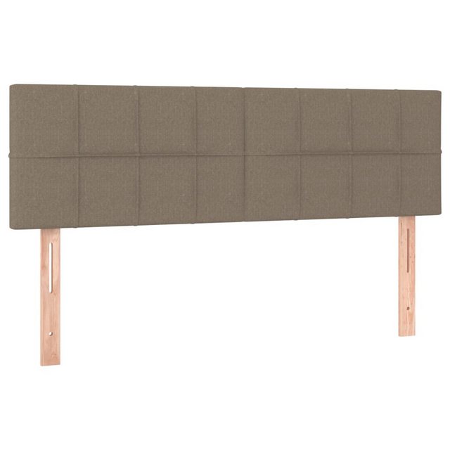 vidaXL Bett, Kopfteile 2 Stk. Taupe 72x5x78/88 cm Stoff günstig online kaufen