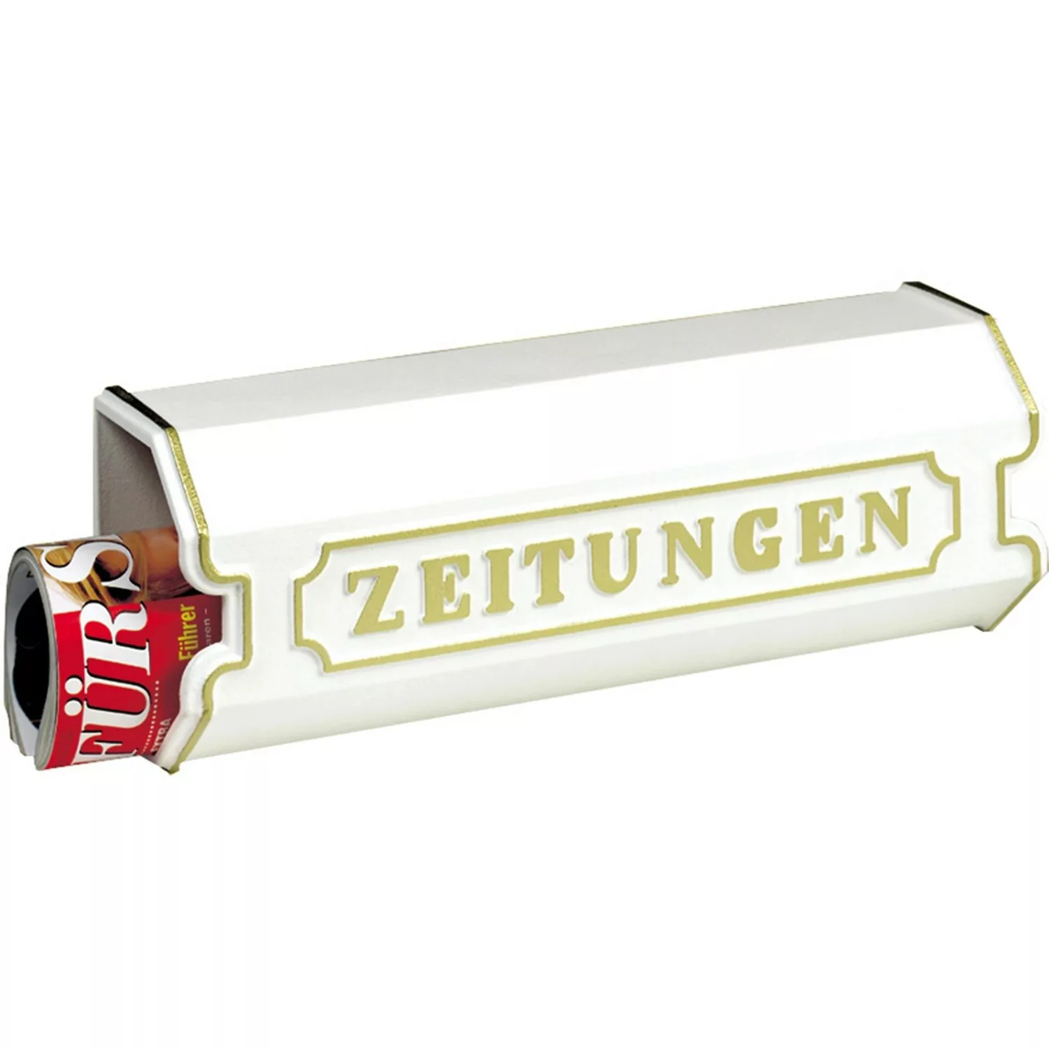 Aluguss Zeitungsbox 1890, weiß günstig online kaufen