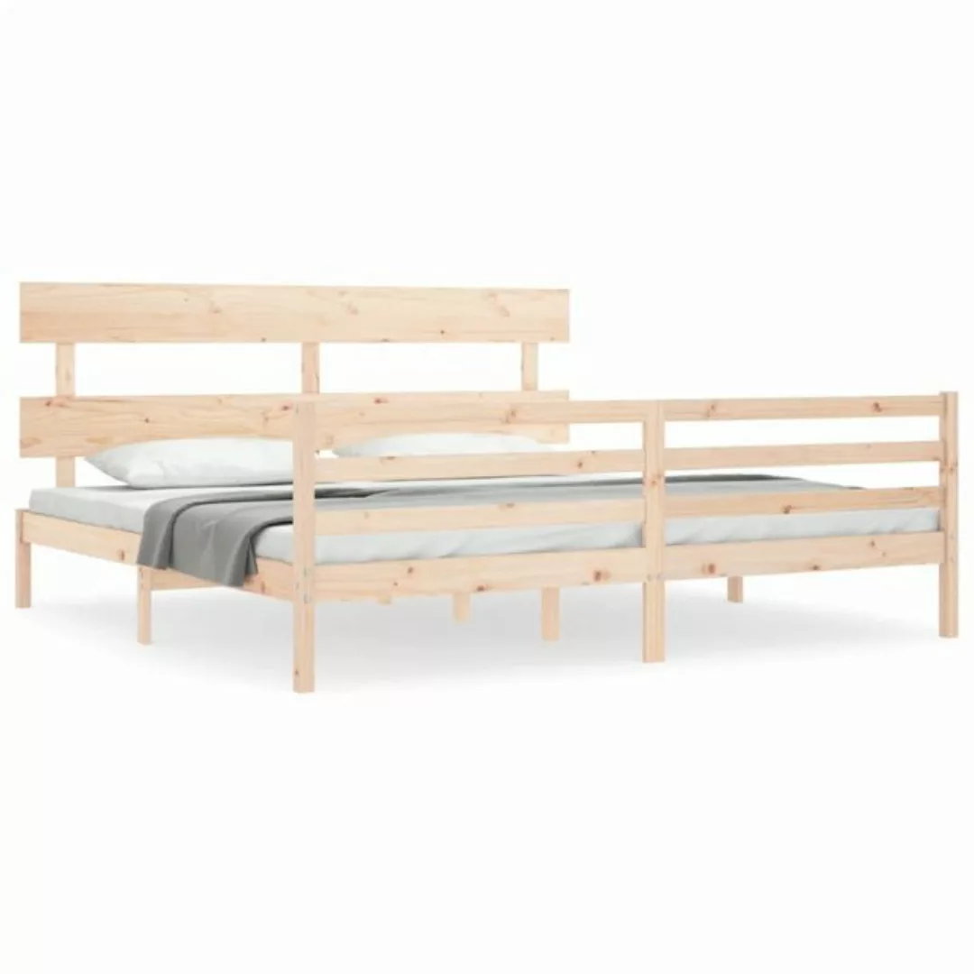 furnicato Bett Seniorenbett mit Kopfteil 200x200 cm Massivholz günstig online kaufen