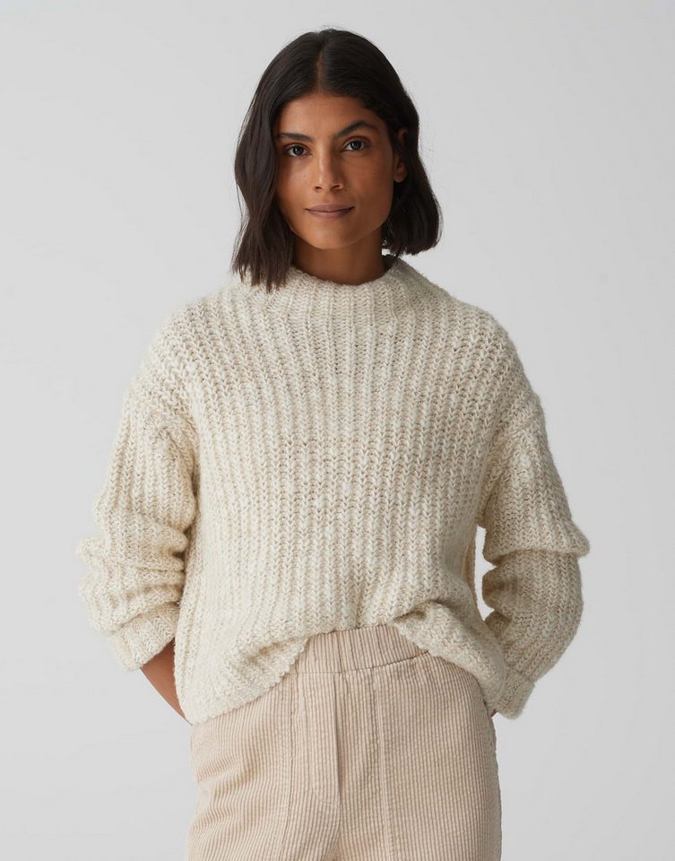 OPUS Strickpullover Perke macadamia günstig online kaufen