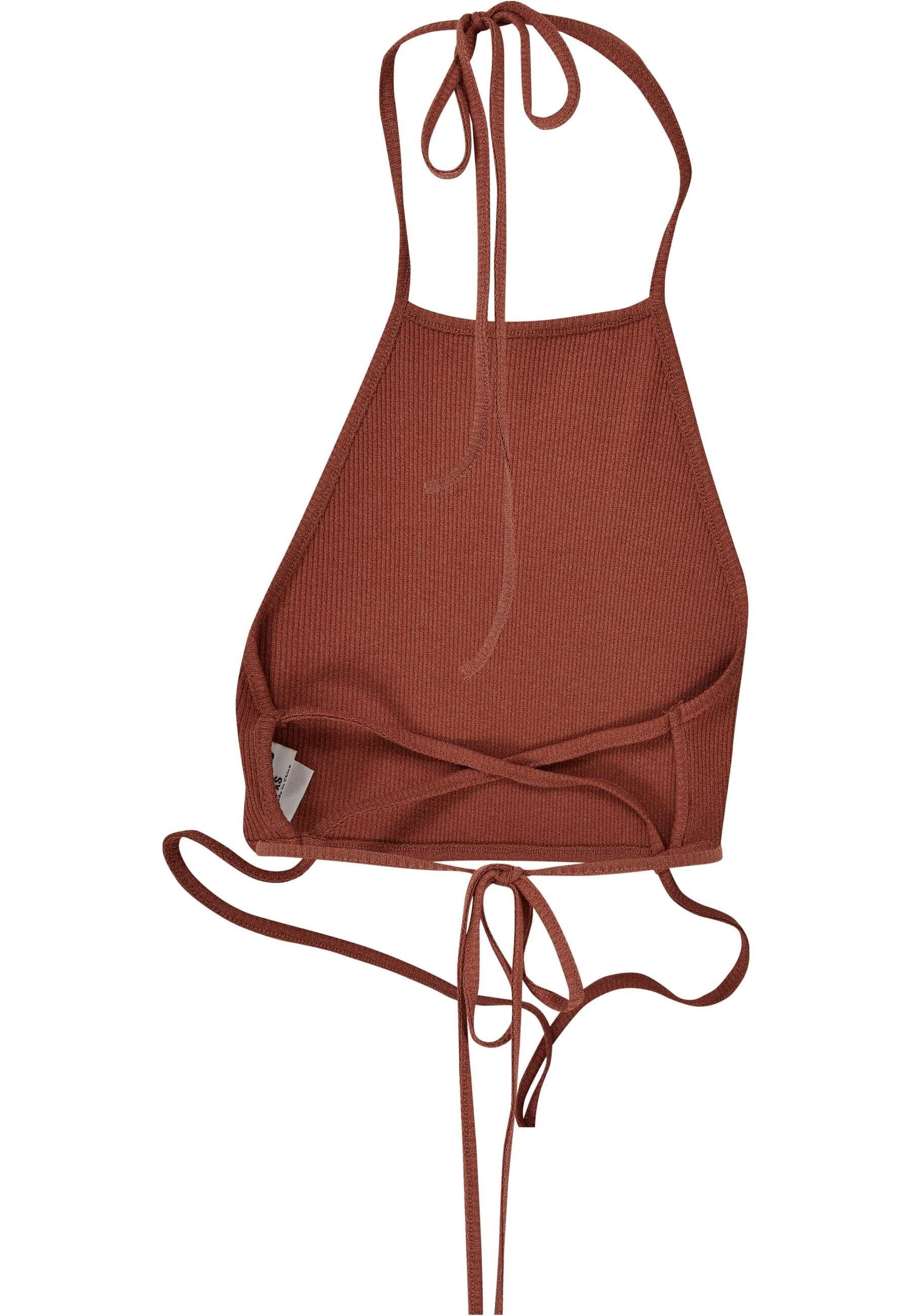 URBAN CLASSICS Muskelshirt "Urban Classics Damen Ladies Rib Trapeze Cropped günstig online kaufen
