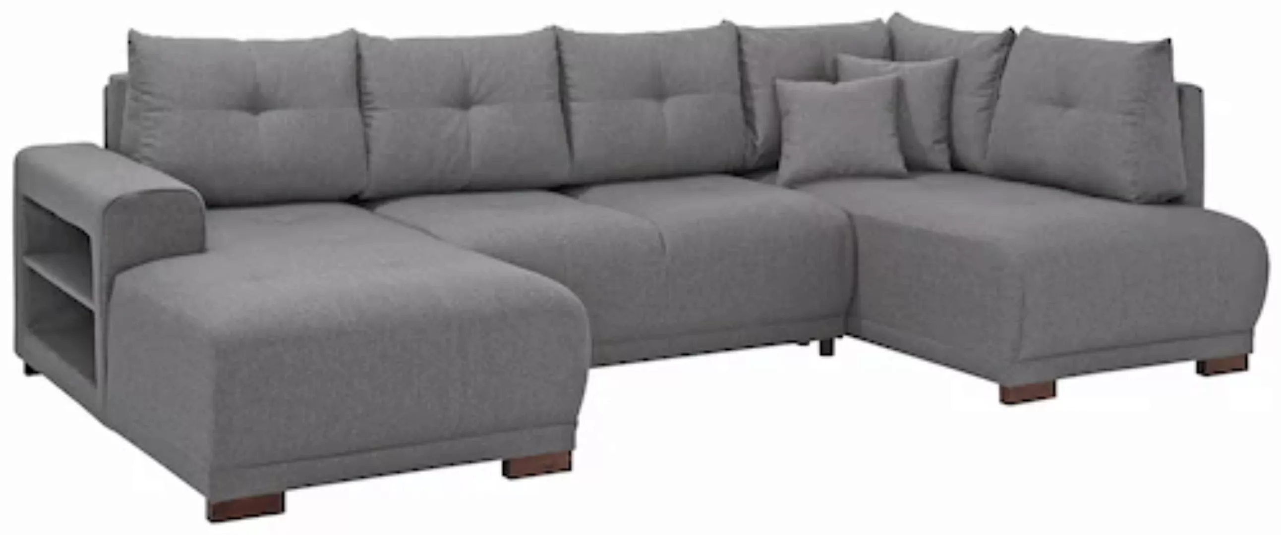 Home affaire Wohnlandschaft »Viborg U-Form«, mit Regal in der Armlehne, wah günstig online kaufen