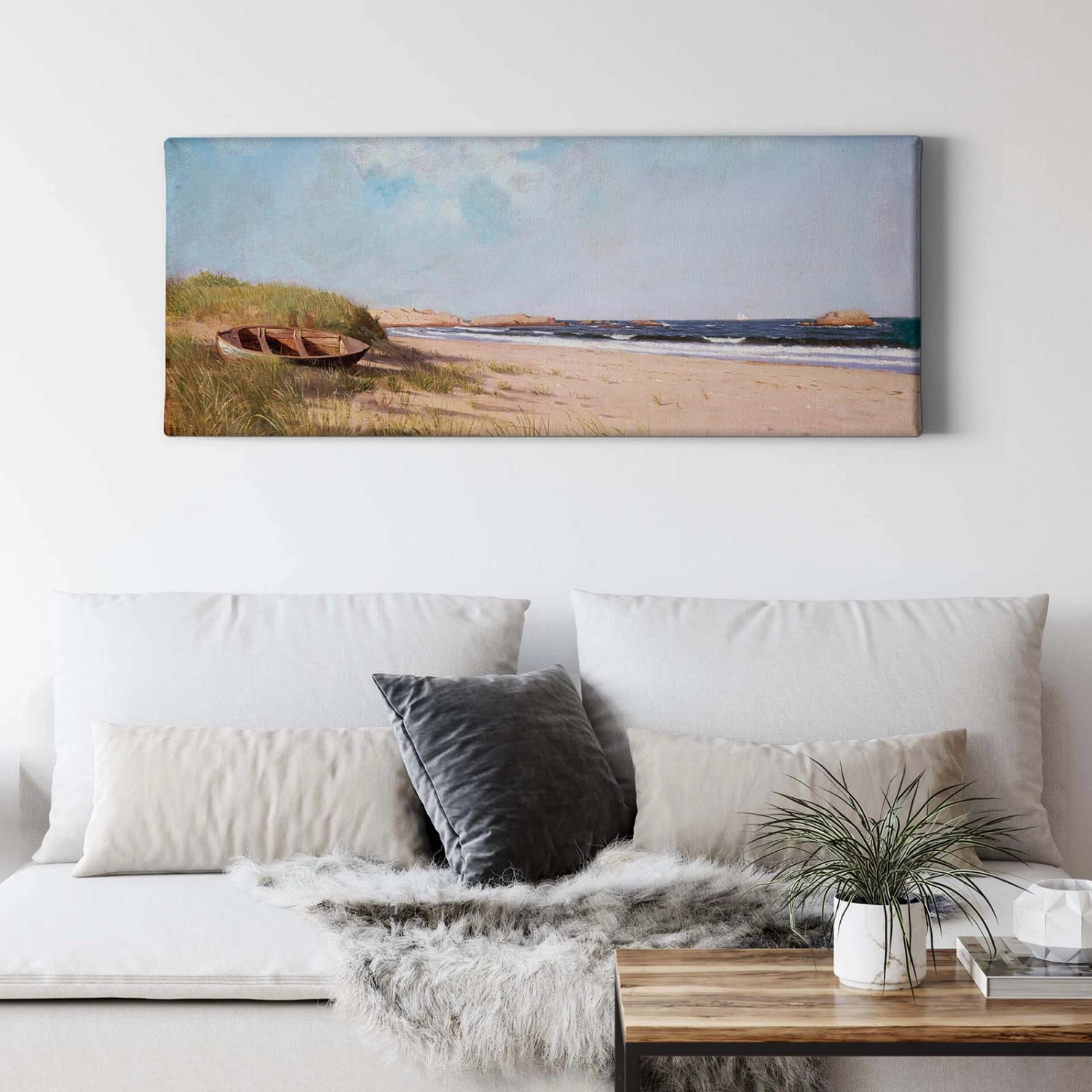 Bricoflor Bild Mit Meer Und Strand Gemalt Maritimes Wandbild Im Ölgemälde S günstig online kaufen