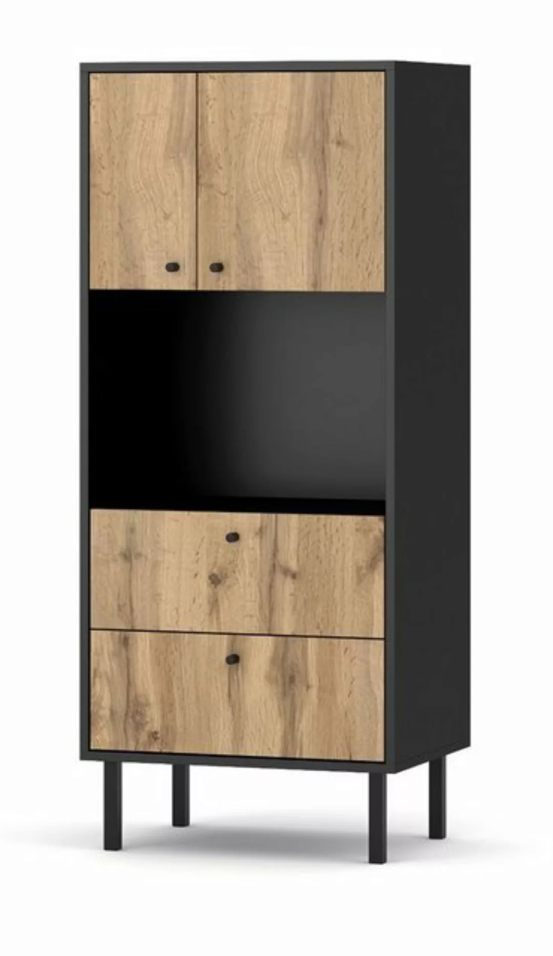 Inn.Furn Stauraumvitrine Konya (Kommode 57 x 135 cm, 2-türig mit 2 Schublad günstig online kaufen