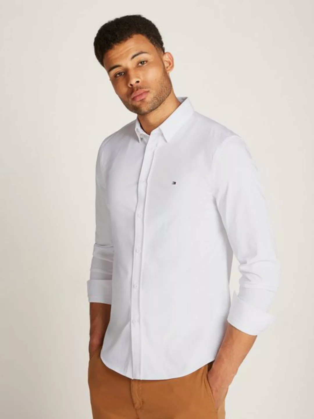 Tommy Hilfiger Businesshemd "PERFORMANCE KNIT SOLID SF SHIRT", mit Logostic günstig online kaufen