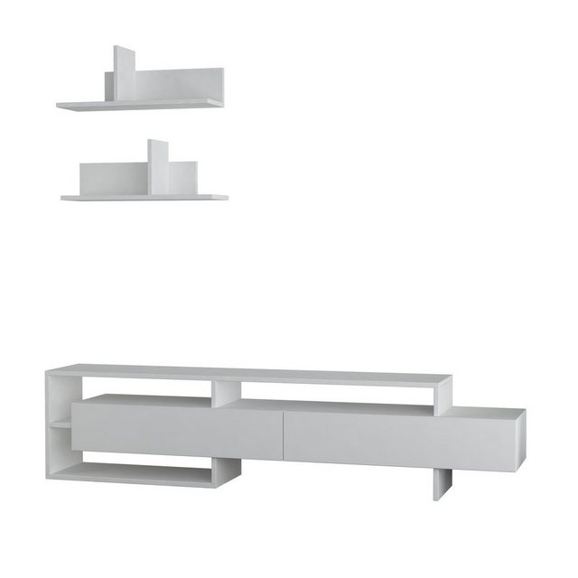 Decortie TV-Schrank Gara Modernes TV-Möbel mit Ablage und Wandregal, 180 x günstig online kaufen