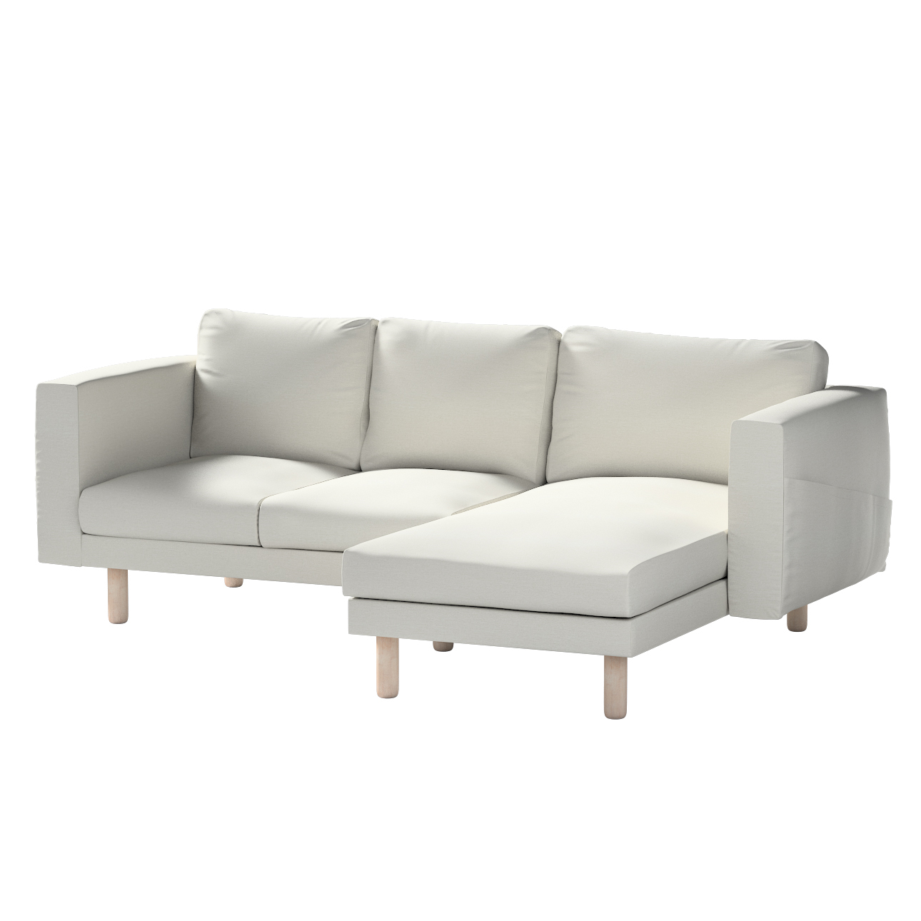 Bezug für Norsborg 3-Sitzer Sofa mit Recamiere, mittelgrau, Norsborg Bezug günstig online kaufen