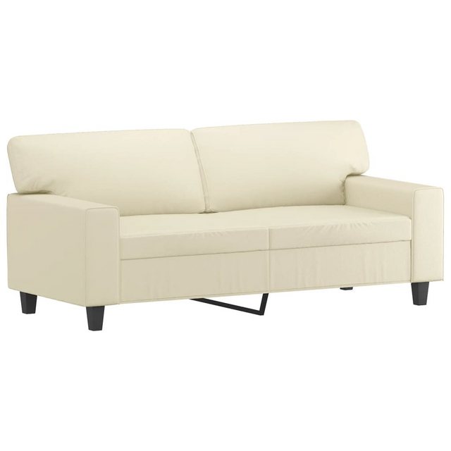 vidaXL Sofa, 2-Sitzer-Sofa Creme 140 cm Kunstleder günstig online kaufen