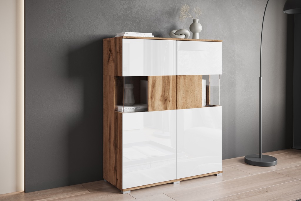 INOSIGN Highboard "Kenia", Modernes Highboard mit Glastüren, Breite 100 cm günstig online kaufen