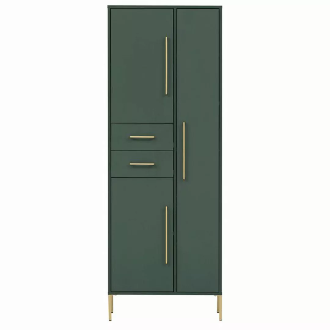 Hochschrank mit 3 Türen KELLA-80 in waldgrün, B/H/T: ca. 67,1/184,3/33,1 cm günstig online kaufen