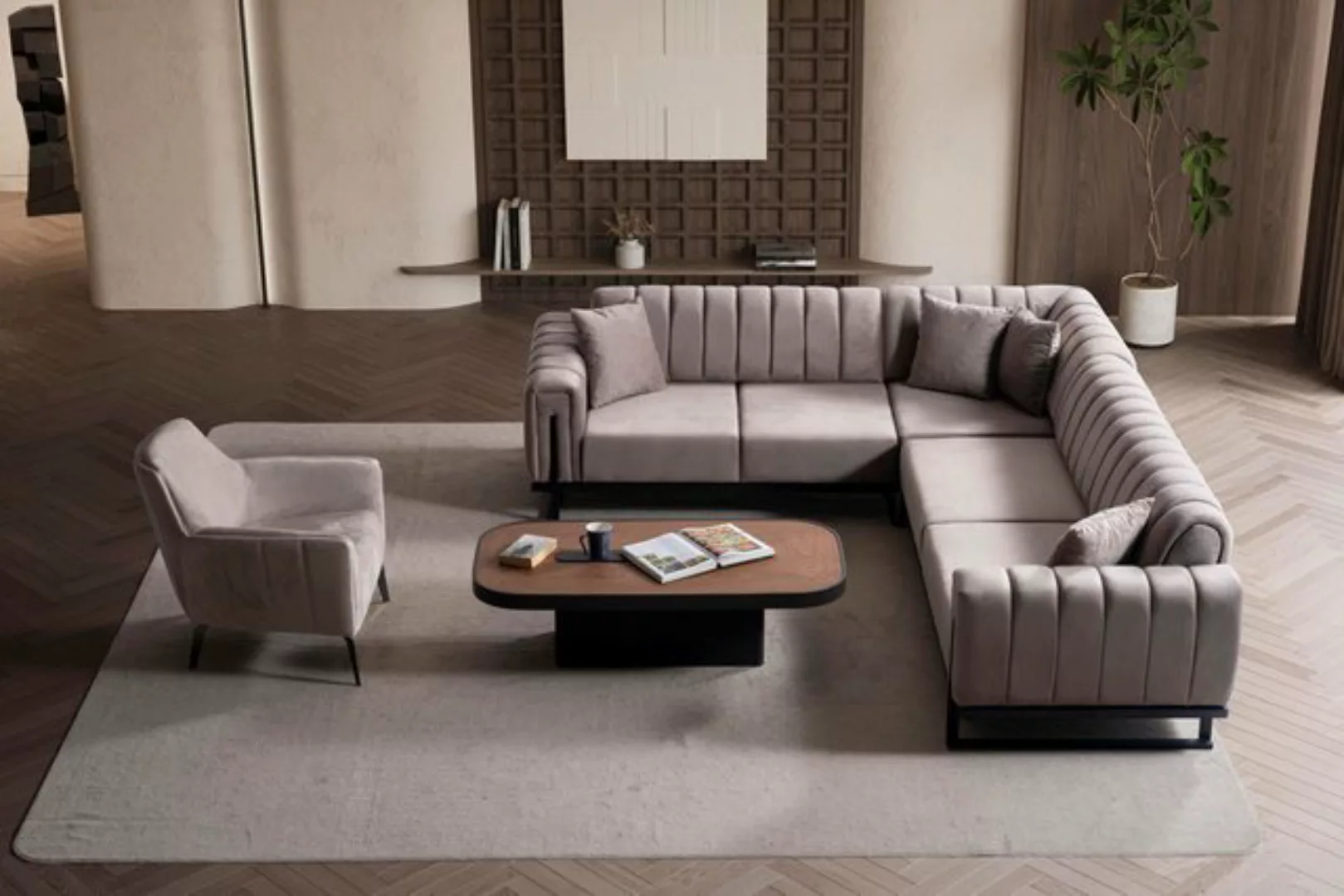 Özberk Sofa Paris Premium, Spar-Set 7 Teile, Ecksofa Garnitur Polsterecke C günstig online kaufen