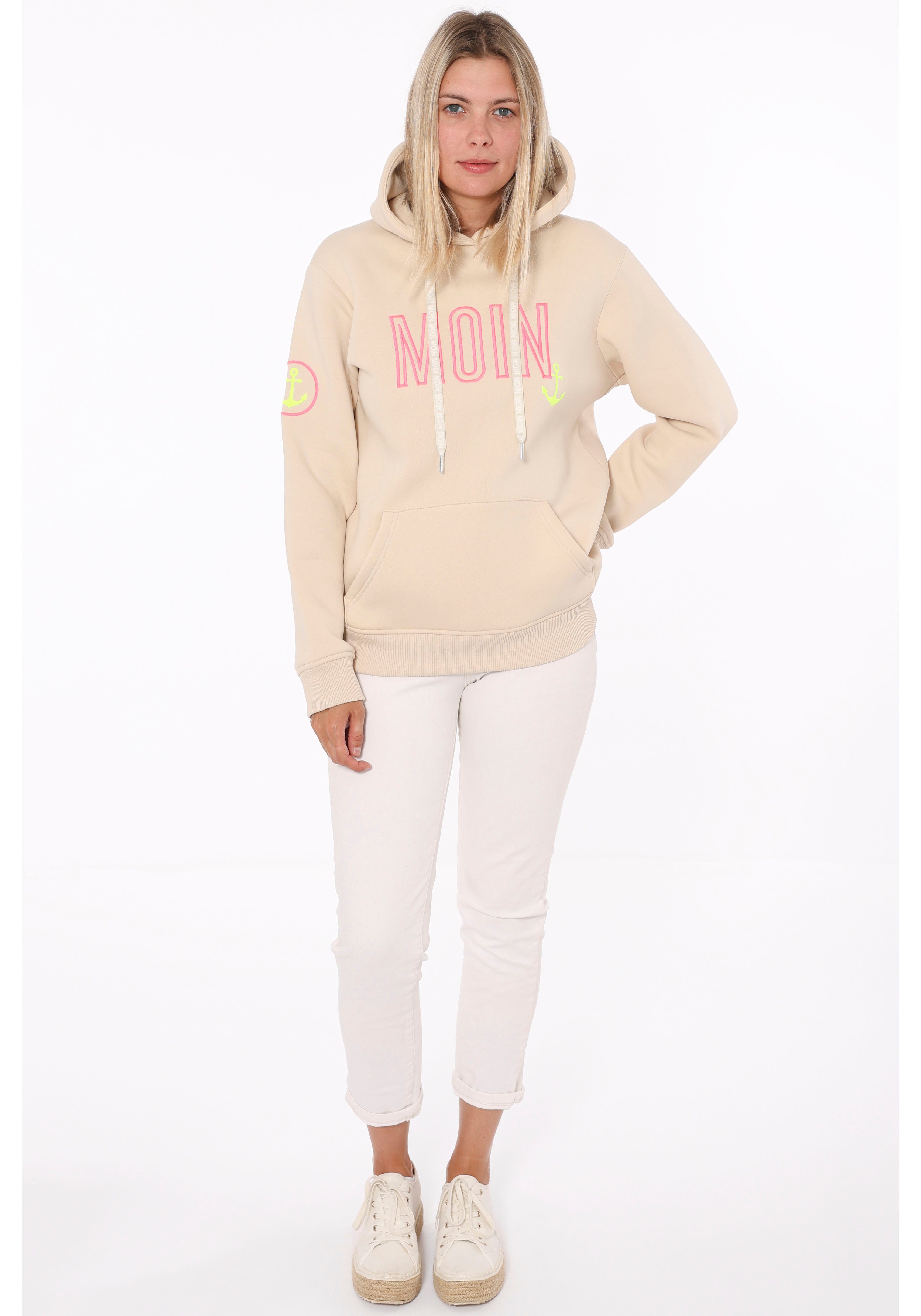 Zwillingsherz Hoodie "Limited Edition", mit Kapuze, gesticktem "MOIN" und A günstig online kaufen