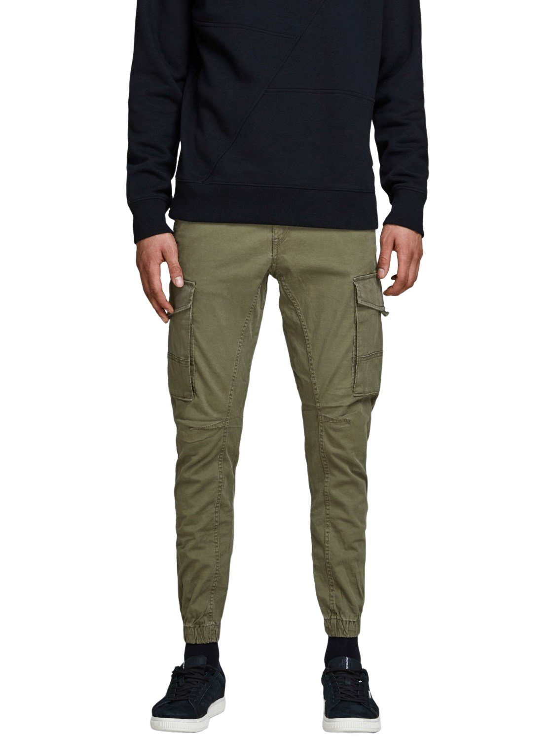 Jack & Jones Herren Cargohose JPSTPAUL JJFLAKE AKM 542 ASPHALT -Tapered Fit günstig online kaufen