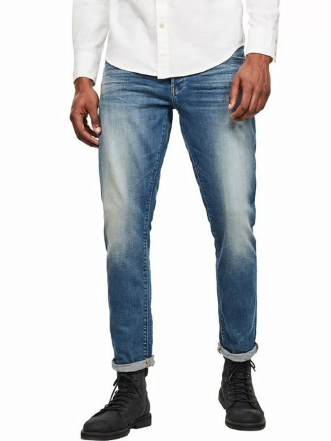 G-Star Herren Jeans 3301 Tapered Fit - Blau - Vintage Azure günstig online kaufen