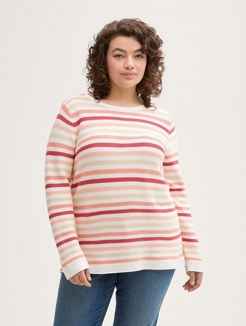 TOM TAILOR PLUS Strickpullover Plus Size - Strickpullover mit Bio-Baumwolle günstig online kaufen