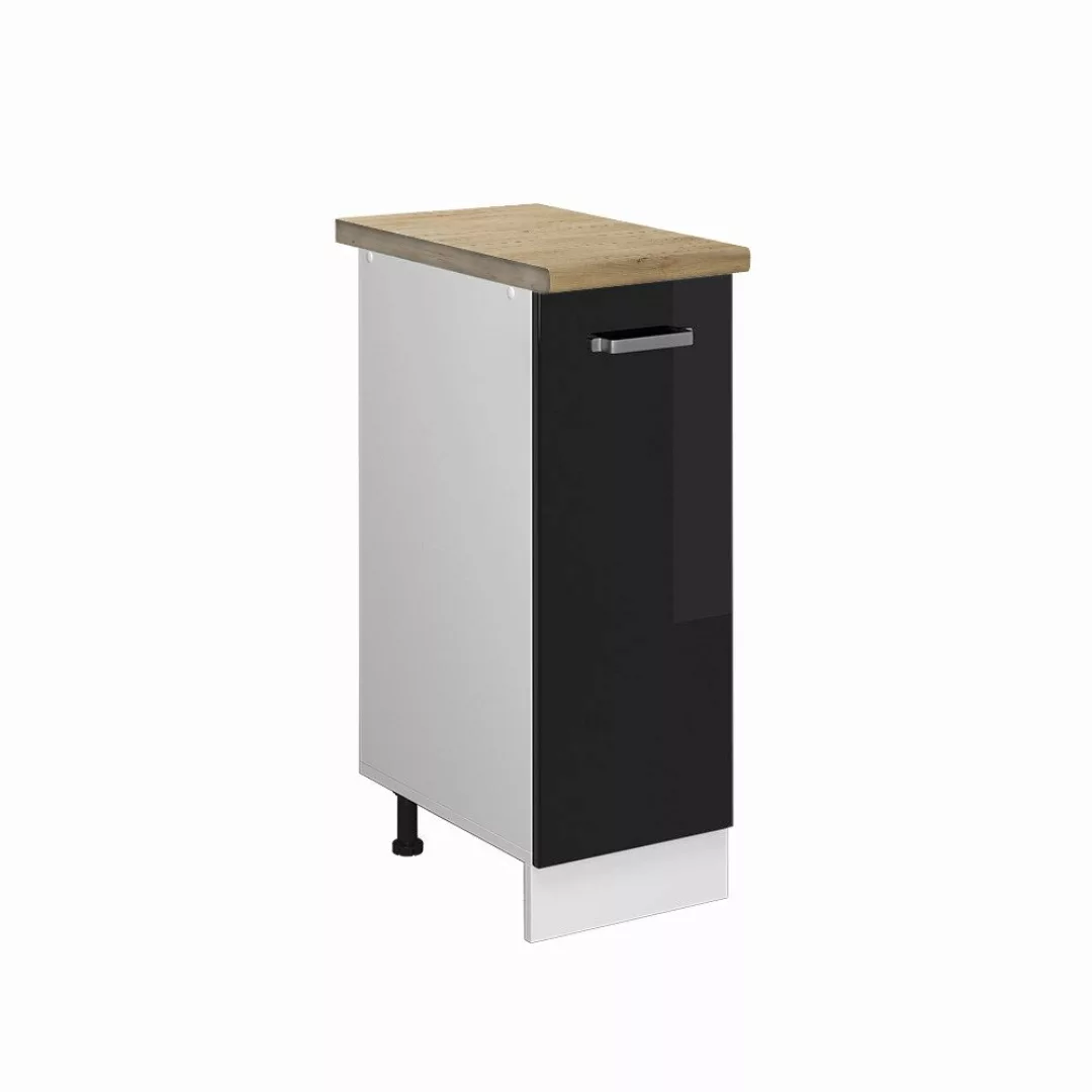 Vicco Apothekerschrank R-Line, Schwarz Hochglanz/Weiß, 30 günstig online kaufen