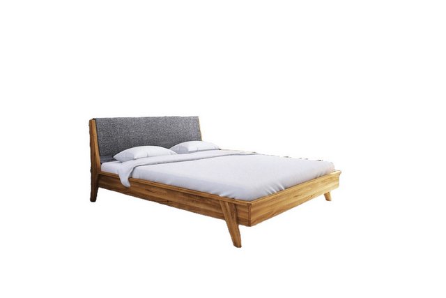 Natur24 Einzelbett Bett Jetro 1 Kernbuche 120x200 mit Polsterkopfteil und H günstig online kaufen