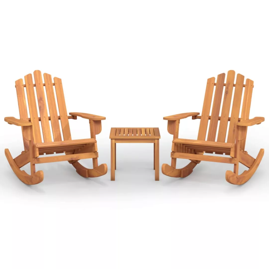 Vidaxl 3-tlg. Garten-lounge-set Adirondack Massivholz Akazie günstig online kaufen