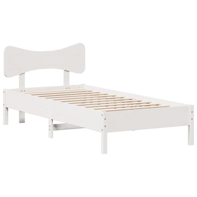 vidaXL Bett Massivholzbett ohne Matratze Weiß 90x190 cm Kiefernholz günstig online kaufen