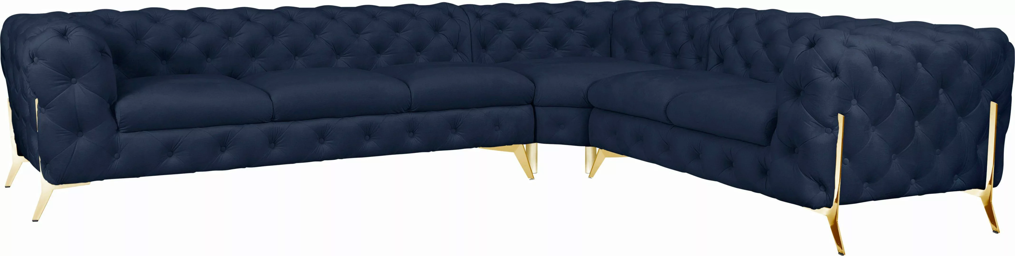 Leonique Chesterfield-Sofa "Amaury L-Form", großes Ecksofa, Chesterfield-Op günstig online kaufen