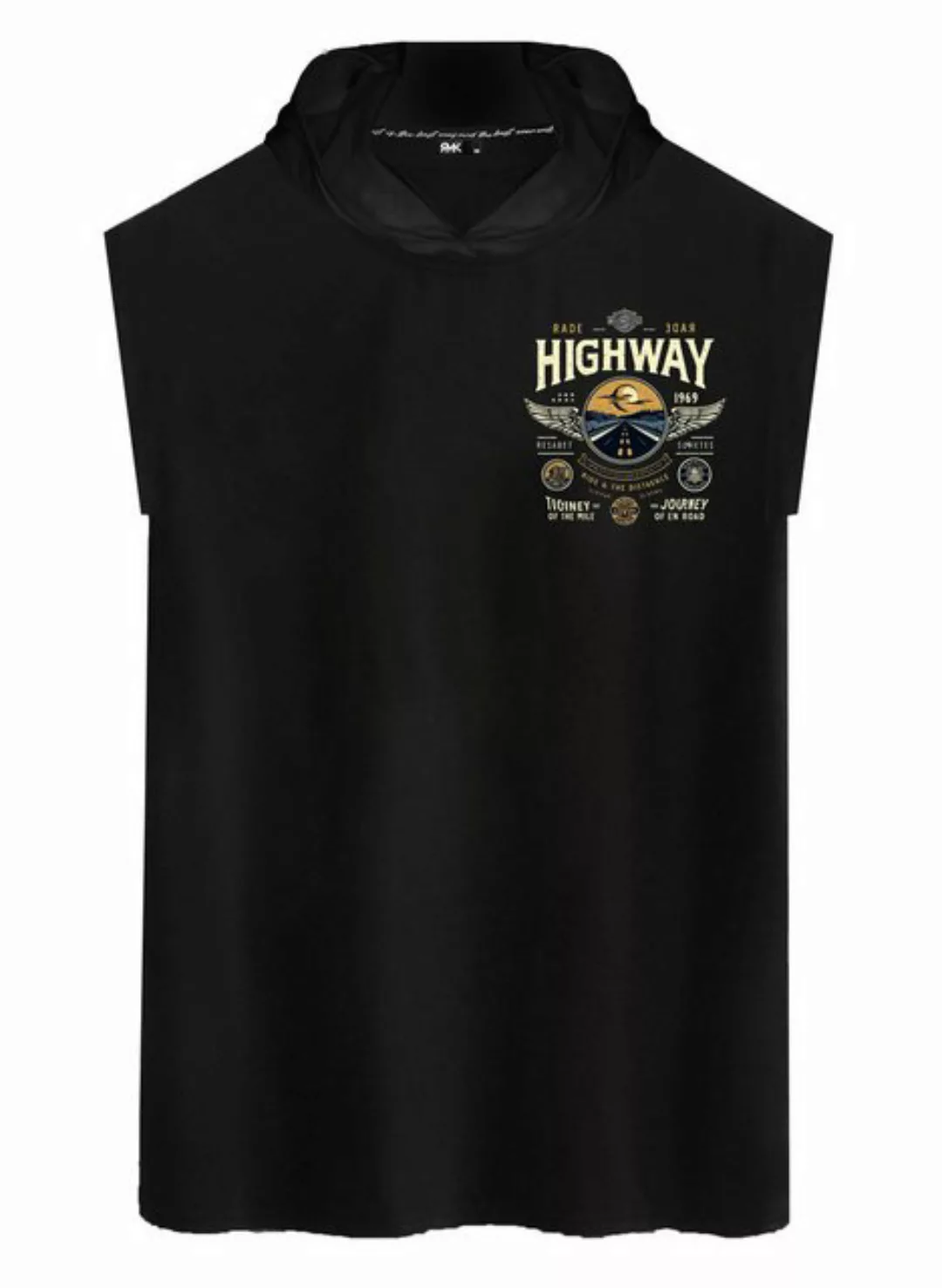 RMK Tanktop Herren Shirt Muskelshirt Gym Ärmellos mit Highway Motorrad aus günstig online kaufen