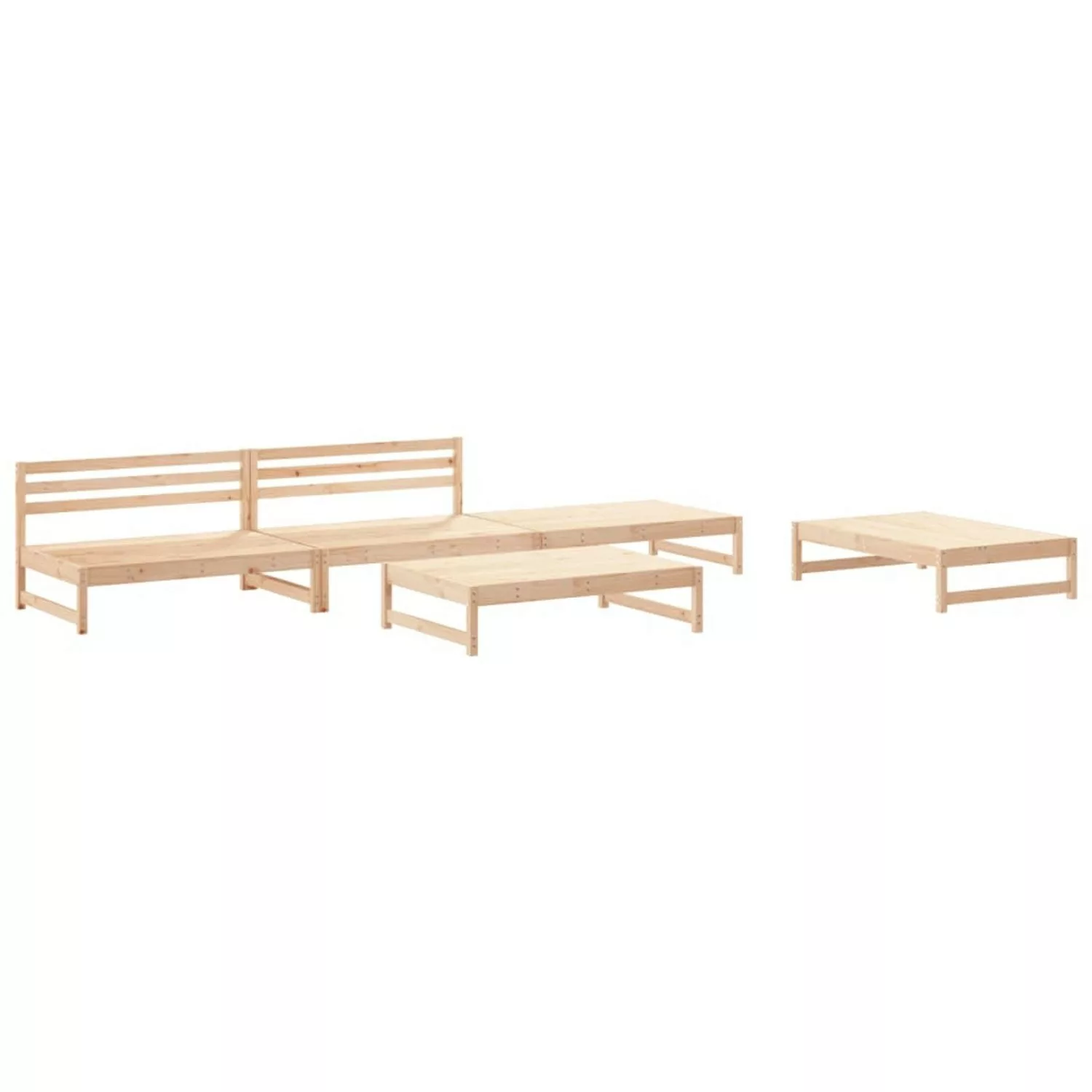 vidaXL 5-tlg Garten-Lounge-Set Massivholz Kiefer Modell 21 günstig online kaufen