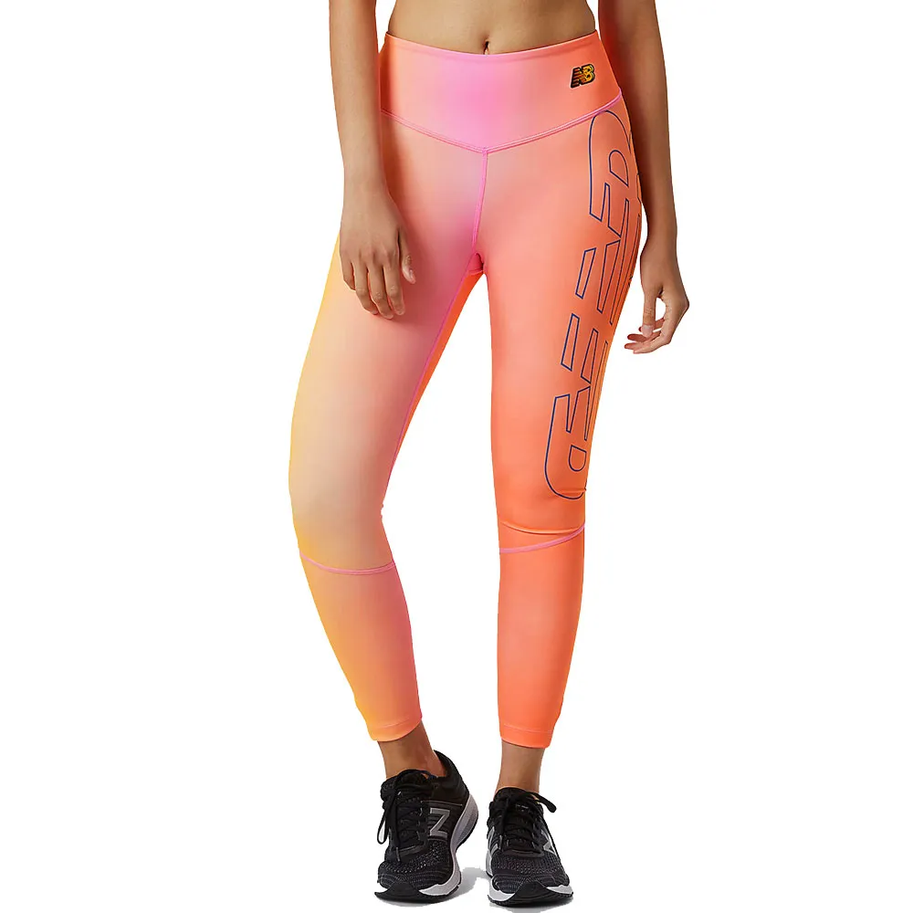 New Balance Achiever Elemental Printed Leggings Vibrant Pink günstig online kaufen