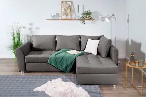 COLLECTION AB Ecksofa »Jana L-Form«, inkl. Bettfunktion,Bettkasten und Bonn günstig online kaufen