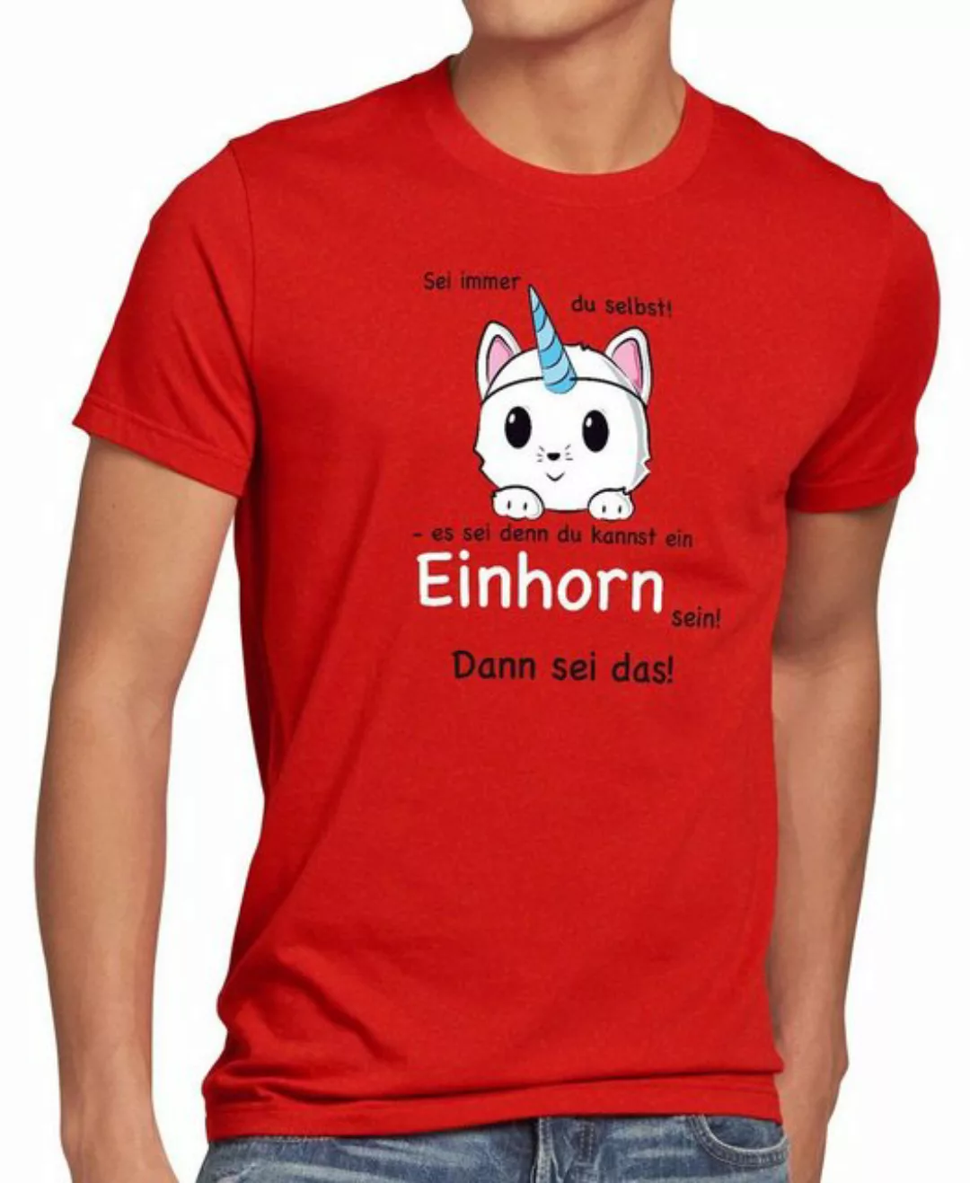 style3 T-Shirt Sei immer du selbst! Einhorn Unicorn es sei denn Fun Spruch günstig online kaufen