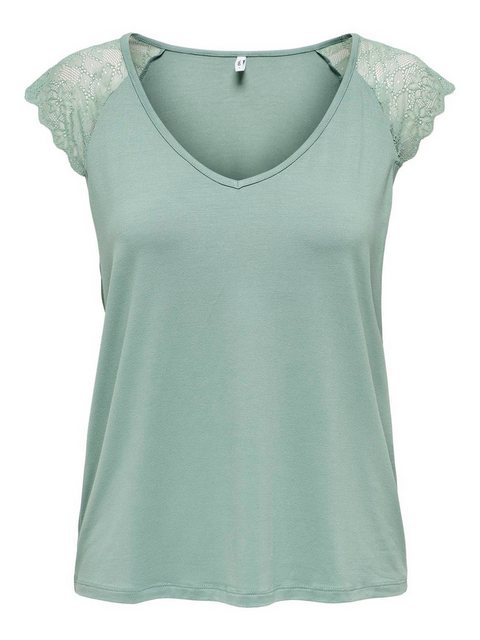 ONLY V-Shirt ONLPETRA S/S LACE MIX TOP CS JRS günstig online kaufen