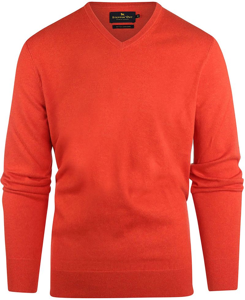 Steppin' Out Pullover Cotton Cashmere V-Ausschnitt Rot - Größe XXL günstig online kaufen