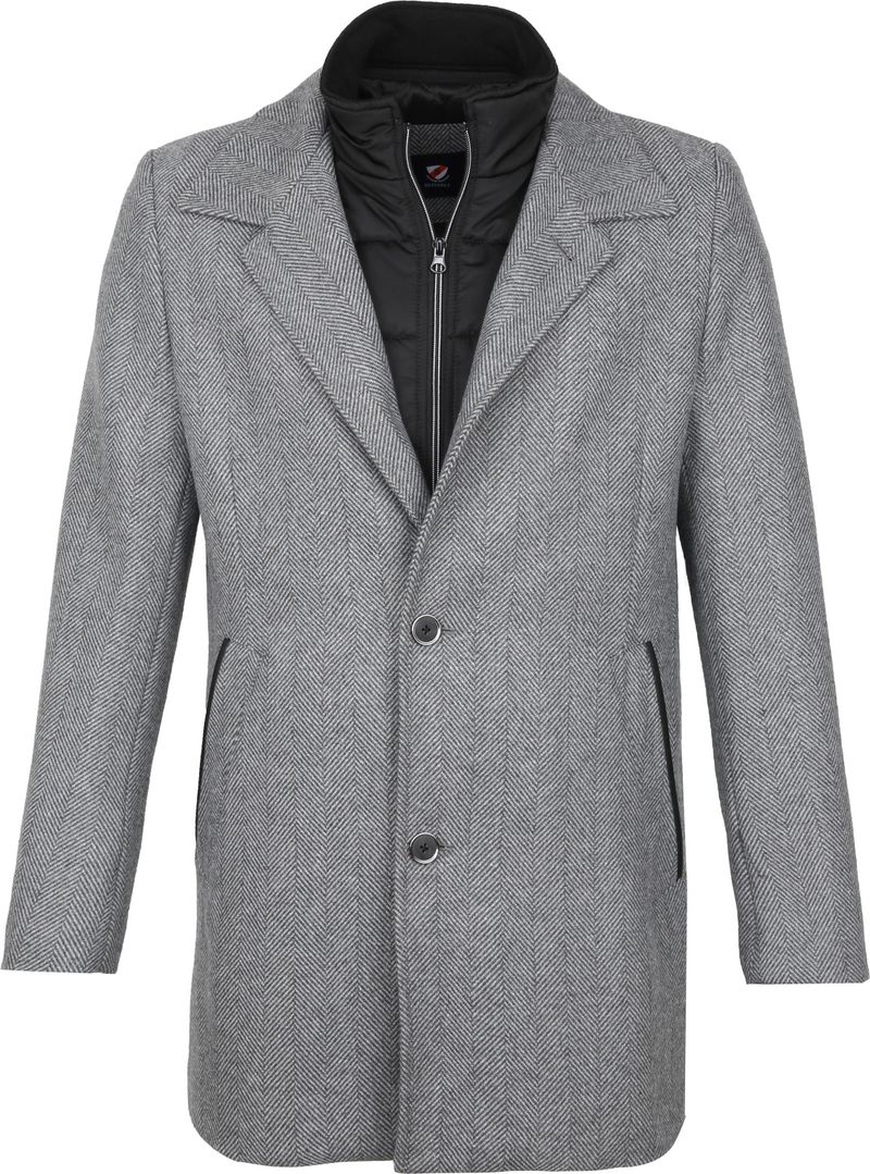 Suitable Geke Coat Herringbone Grau - Größe 54 günstig online kaufen