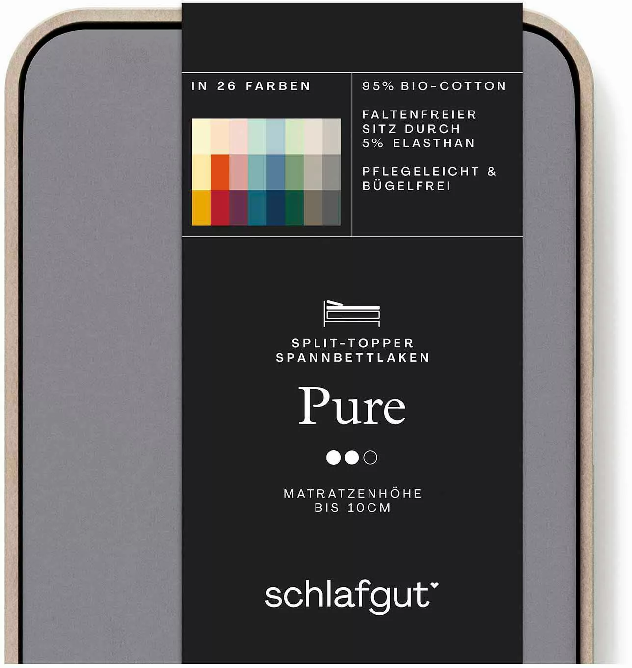 Schlafgut Spannbettlaken »Pure Split-Topper«, MADE IN GREEN by OEKO-TEX® günstig online kaufen